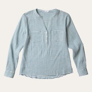 Carve Designs Dylan Gauze Shirt - Horizontal Stripe